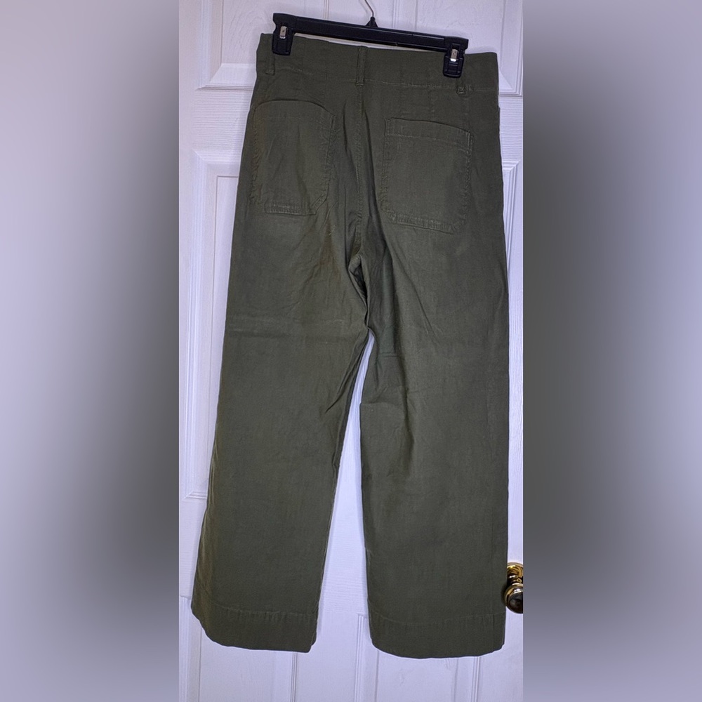 Anthropologie Olive Wide Leg Pants
